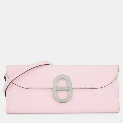Pre-owned Hermes Maillon To Go Rose Darling Epsom In Pink