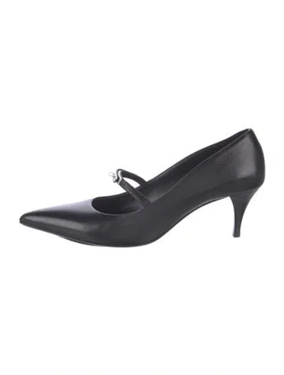 Pre-owned Hermes Majeste 60 Leather Pumps In Black