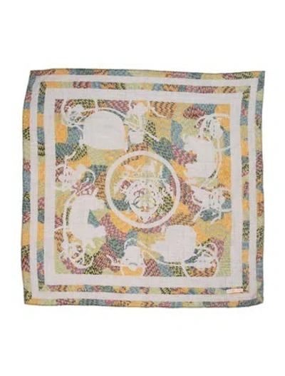 Pre-owned Hermes Marble Ex-libris Cashmere Scarf In Grey