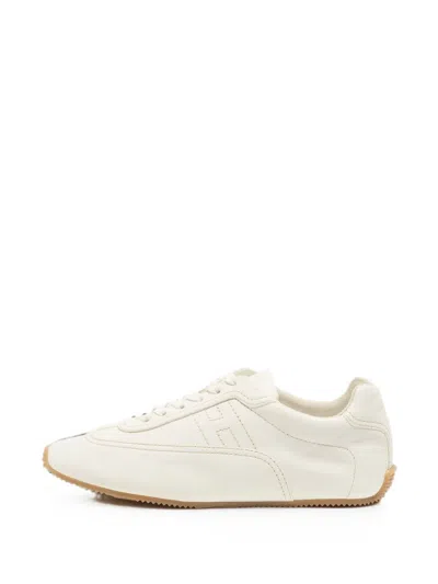 Pre-owned Hermes Master Low-top Sneakers In White