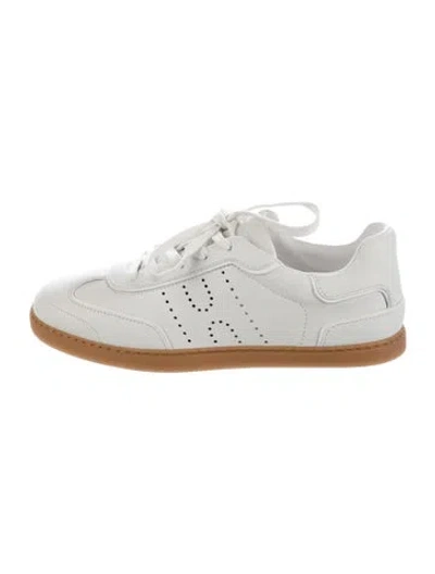 Pre-owned Hermes Match Sneakers In White