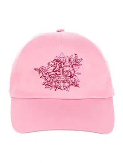 Pre-owned Hermes Max L'aventure Baseball Cap W/tags In Pink