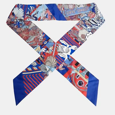 Pre-owned Hermes Hermès Maxi Twilly Slim In Multicolor