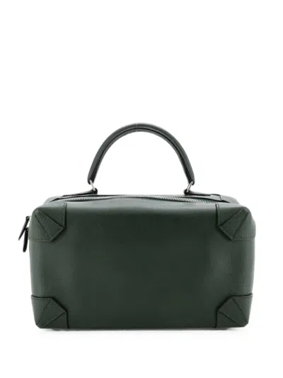 Pre-owned Hermes Maxibox Bag Evercolor 29 Satchel In Green