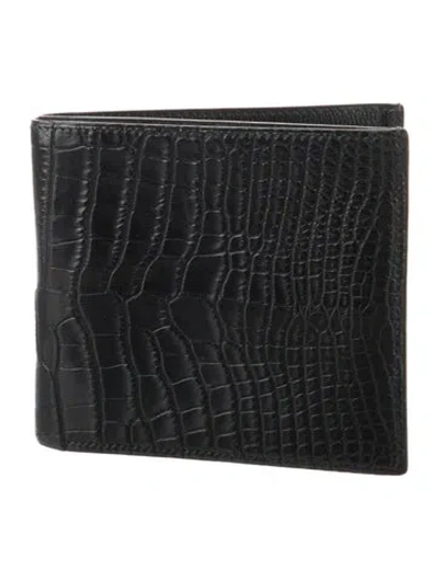Pre-owned Hermes Mc² Copernic Compact Wallet In Black