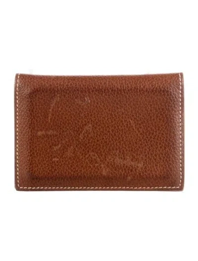 Pre-owned Hermes Mc² Euclide Cardholder In Brown