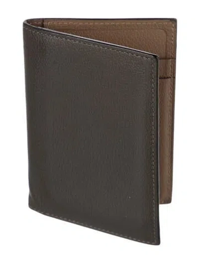 Pre-owned Hermes Mc² Euclide Cardholder In Brown/grey