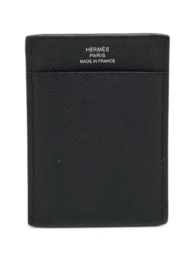 Pre-owned Hermes Mc² Gama Card Holder In Black
