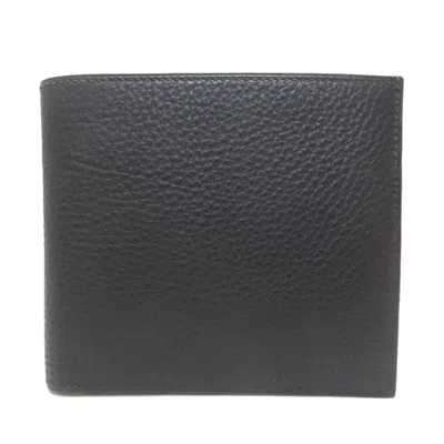 Pre-owned Hermes Mc2 Black Leather Wallet (bi-fold) ()