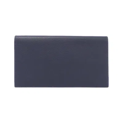 Pre-owned Hermes Mc2 Blue Nuit Long Wallet (bi-fold) ()