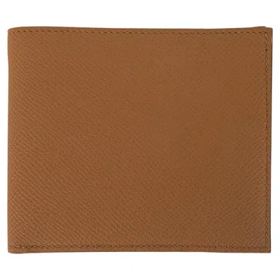 Pre-owned Hermes Mc2 Copernic Sesame Bifold Wallet Epsom Leather In Brown