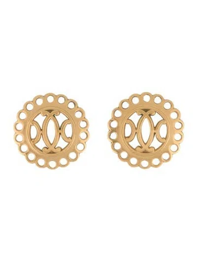 Pre-owned Hermes Medallion Clip-on Earrings In Multicolor
