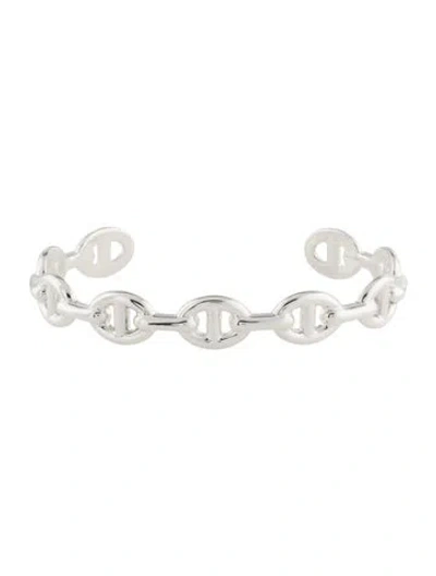 Pre-owned Hermes Medium Chaine D'ancre Enchaine Cuff, 6.25" In Multi