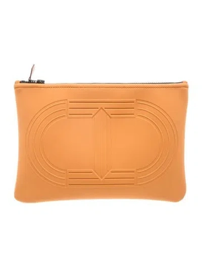 Pre-owned Hermes Medium Neobain Maillon Marin Case In Brown