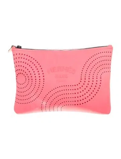 Pre-owned Hermes Medium Neobain Zen Au Soleil Pouch In Pink