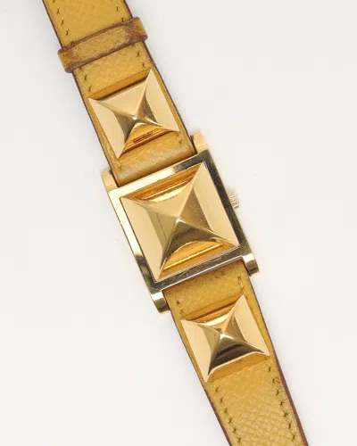 Pre-owned Hermes Hermès Medor 23mm Ref Me1.201 Full Set Watch