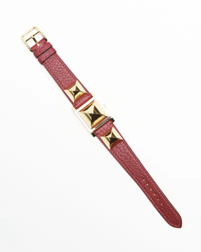 Pre-owned Hermes Hermès Medor 23mm Ref Me1.201 Full Set Watch