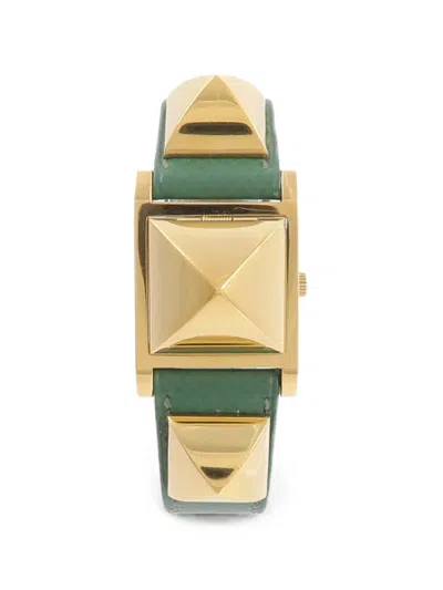 Pre-owned Hermes Médor 23mm Watch In Gold