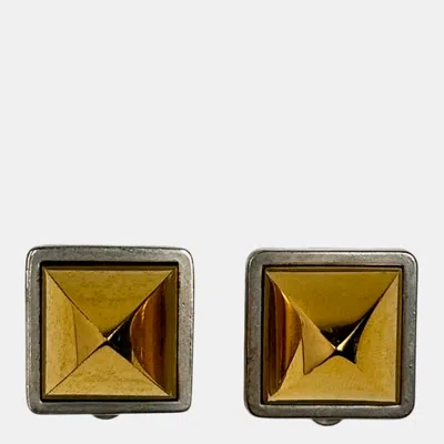 Pre-owned Hermes Medor Clip On Earrings