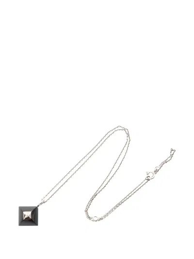 Pre-owned Hermes Medor Cupidon Necklace In Black