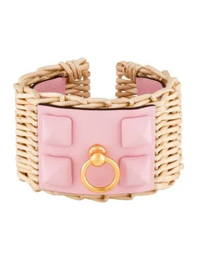Pre-owned Hermes Medor Picnic Gaine Cuff, 6.25" In Multi