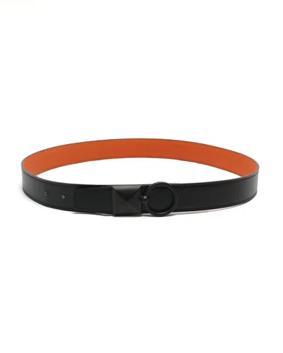 Pre-owned Hermes Hermès Medor Xo Buckle 90 Belt In Black