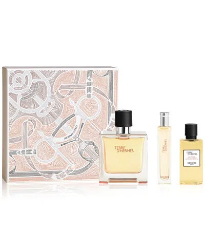 Hermes Men's 3-pc. Terre D' Pure Perfume Gift Set In White