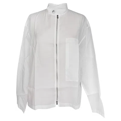 Pre-owned Hermes Men's Jacket White Cotton And Silk 41 /16
