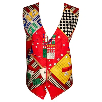 Pre-owned Hermes Hermès Men Silk Jacket In Red