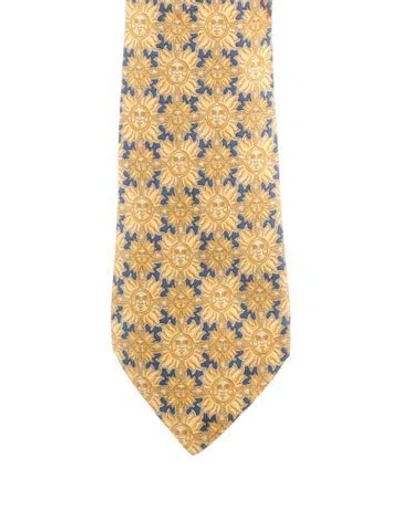 Pre-owned Hermes Men's Silk Tie In Multi