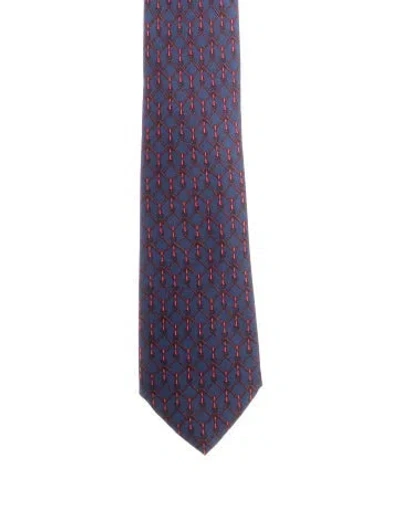 Pre-owned Hermes Men's Silk Tie In Multi