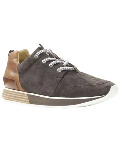 Pre-owned Hermes Hermès Men's Suede Lace Up Wooden Rubber Sole Low Sneaker (authentic Pre-  Loved)