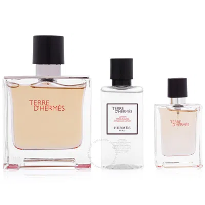 Hermes Men's Terre D' Pure Perfume Gift Set Fragrances 3346130413059 In White