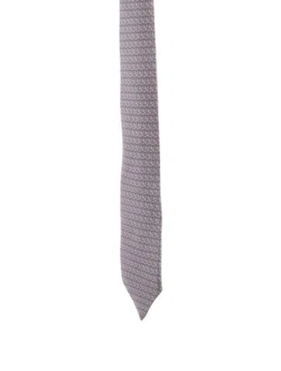 Pre-owned Hermes Men's Tie In Purple