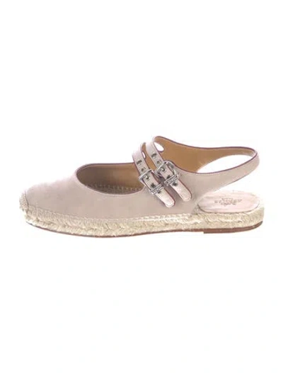 Pre-owned Hermes Menorca H Logo Espadrilles In Neutrals