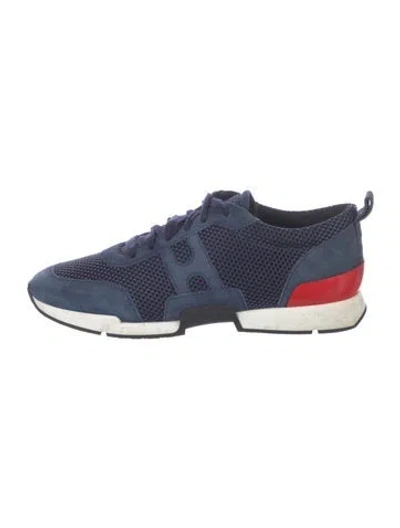 Pre-owned Hermes Mesh Mesh Accents Sneakers In Blue