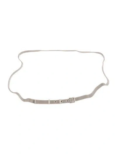 Pre-owned Hermes Metal Etrivière Belt Kit In Silver