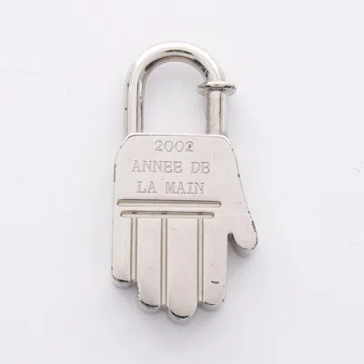 Pre-owned Hermes Metal Handbag Charm () In Silver