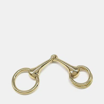Pre-owned Hermes Hermès Metal Morse Scarf Ring In Multicolor