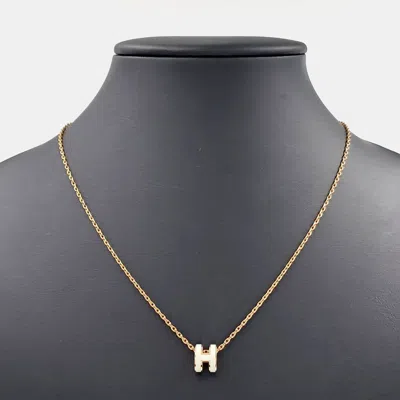 Pre-owned Hermes Hermès Metal Pop H Mini Necklace In Multicolor
