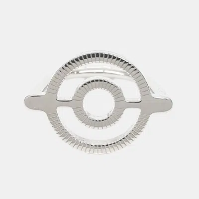 Pre-owned Hermes Hermès Metal Scarf Ring In Silver
