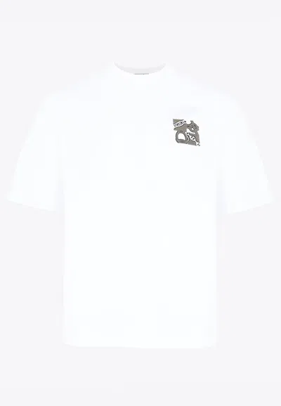 Pre-owned Hermes Metallerie Au Carre Crewneck T-shirt
