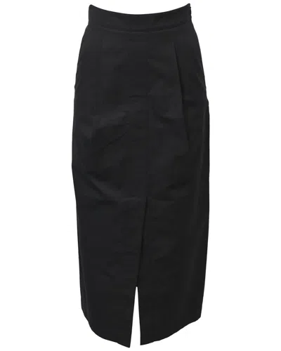 Pre-owned Hermes Hermès Midi High-waisted Front Slit Pencil Skirt (authentic Pre-loved)