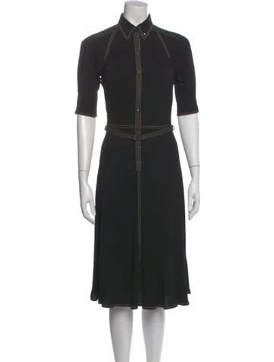 Pre-owned Hermes Midi Length Dress In Black