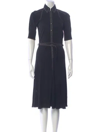 Pre-owned Hermes Midi Length Dress In Black