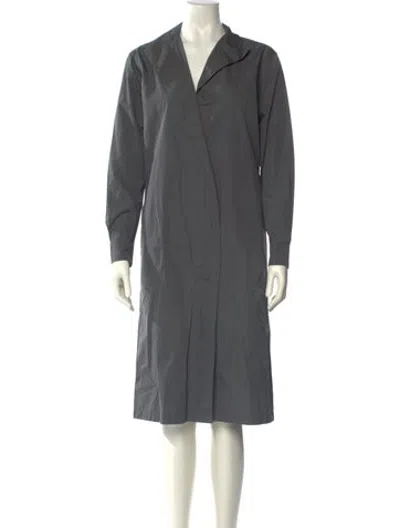 Pre-owned Hermes Midi Length Dress In Grey