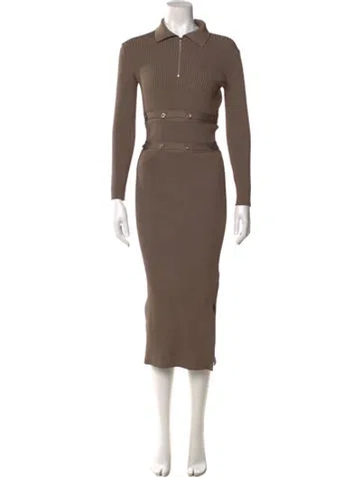 Pre-owned Hermes Midi Length Dress W/ Tags In Multi