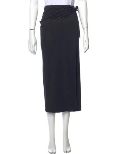 Pre-owned Hermes Midi Length Skirt In Black