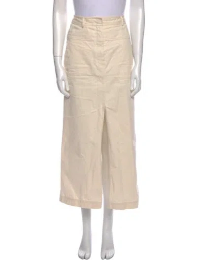 Pre-owned Hermes Midi Length Skirt In Neutral