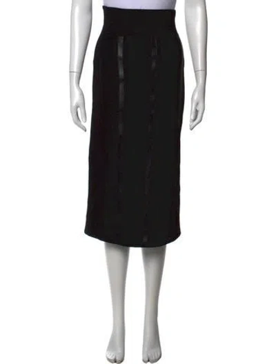 Pre-owned Hermes Midi Length Skirt W/ Tags In Black